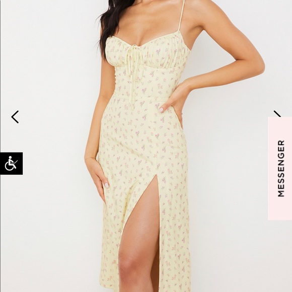 yellow house of cb dress